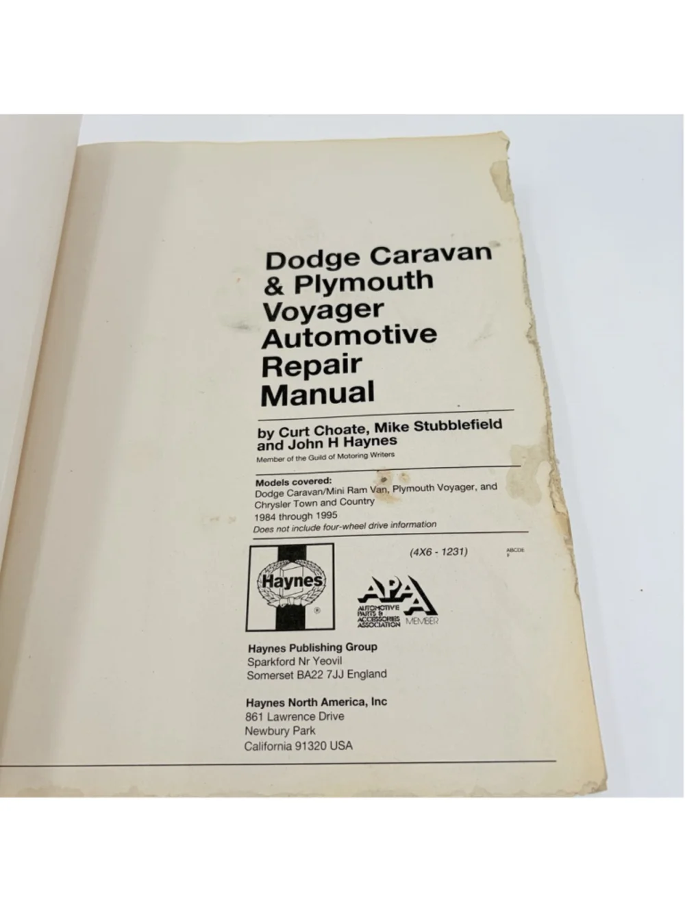 Haynes repair manual